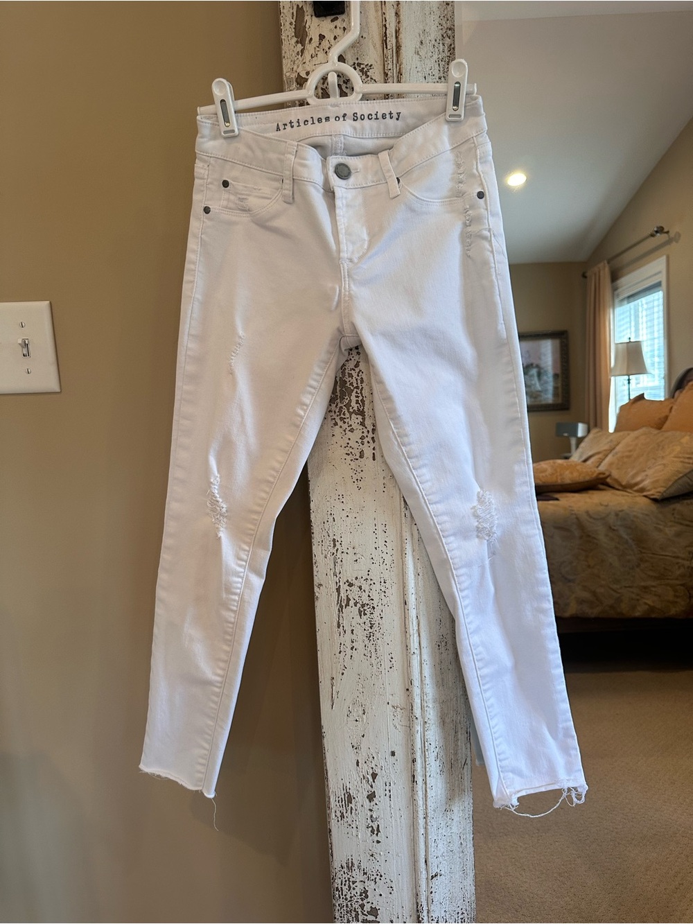 Articles of Society Distressed Skinny Ankle Jeans